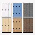 Various Colored Lockers With Numbered Doors In Different Materials And Styles