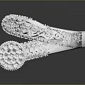 Sparkling Silver Diamond Paved Ring As Elegant Clothing Accessory Piece 3d model