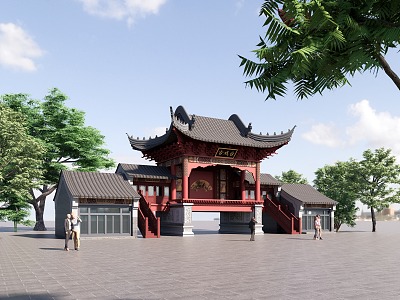 Chinese Stage Ancient Stage 3d model