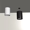 Modern Ceiling Downlight Spotlight with White and Black Cylindrical Design for Interior Lighting