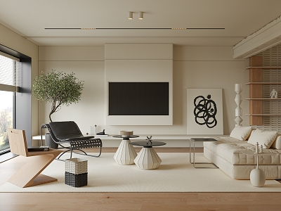 modern living room home living room 3d model