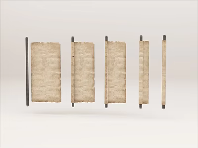 Paper old paper screw roller paper tube soil cannon tool book page old newspaper parchment kraft paper paper 3d model