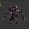 Dark Military Style Jacket With Red Trim Badges And Red Cuffs
