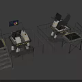 Robust Industrial Equipment Featuring Metal Platform Stairs Safety Railings And Control Units