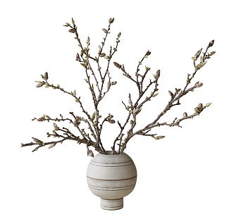 vase floral plant ornaments plant green plant 3d model