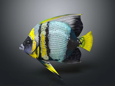 Modern Fish Clown Fish Marine Fish Cartoon Clown Fish Animation Clown Fish 3d model