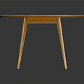 Natural Wooden Round Table With Sleek Surface And Slender Legs Modern Design