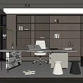 Modern study 3d model