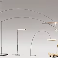 Modern Arc Floor Lamps With Metal Stand And Decorative Lighting Design