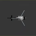 Modern Helicopter With Sleek White Black Exterior Aerodynamic Rotors And Cockpit Windows