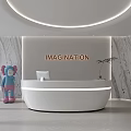 Concourse Front Desk Reception Desk Curved Front Desk 3d model