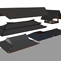 Various Roof Components With Traditional And Modern Design Styles Dark Tiles And Wooden Frames