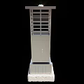 Modern Industrial Equipment With Vertical Grille Structure And Stable Base Foundation 3d model
