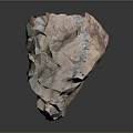 Natural Raw Stone With Light Pink And Gray Color And Rough Surface Texture