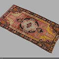 Vibrant Traditional Area Rug With Intricate Floral Pattern And Pink Red Tones