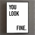 Black And White Wall Art Featuring This Must Be The Place Text