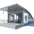 Subway Entrance Soviet-style Subway Entrance Chinese-style Subway Entrance 3d model