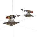 Old weapon harpoon 3d model