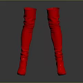 Stylish Red Over The Knee High Heel Boots For Fashionable Winter Outfits