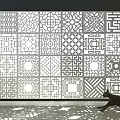 Lattice Windows With Various Intricate Patterns Displayed In Wall And Light Shadow Effects