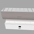 Gray and White Midea Air Conditioner Fan Units with Digital Display and Temperature Control 3d model