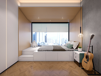 Modern Tatami Bedroom Children's Room Girls Room Boys Room Second Bedroom 3d model