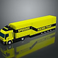Yellow SPEEDEE Racing Team Truck With Bold Graphics On Body
