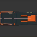 NERF Orange And Black Commercial Equipment With Yellow Accents And Blaster Design