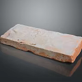Vintage Red And White Textured Brick With Rough Surface For Construction Projects 3d model