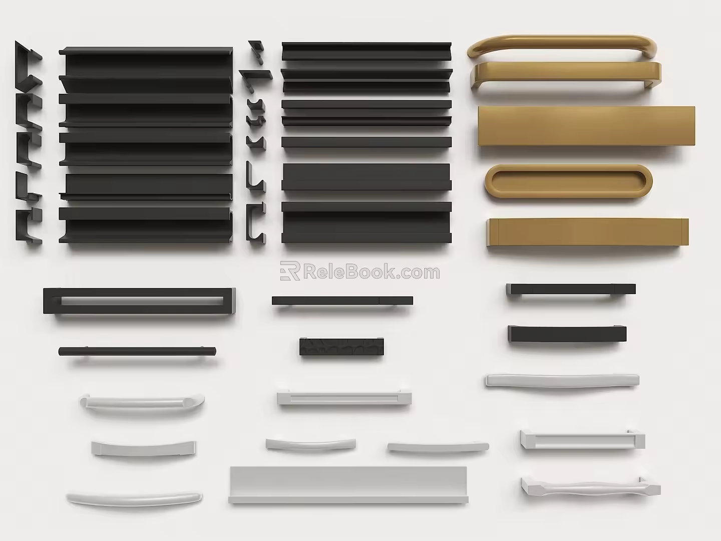 Cabinet Handle Door Handle Door Handle Door Handle Cabinet Door Handle Metal Door Handle Aluminum Profile Handle Metal Handle Round Handle 3d model