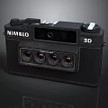NIMSLIO 3D Picture Camera With Three Lenses And Black Design