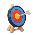 Modern Shooting Target Cartoon Arrow 3d model