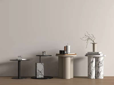 Modern Side-table Modern Side-table Modern Decorative Ornaments Combination 3d model