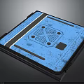 Blue Transparent Electronic Module With Internal Heat Sink And Circuit Structure