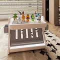 Modern Children's Table With Toy Figures In Living Room