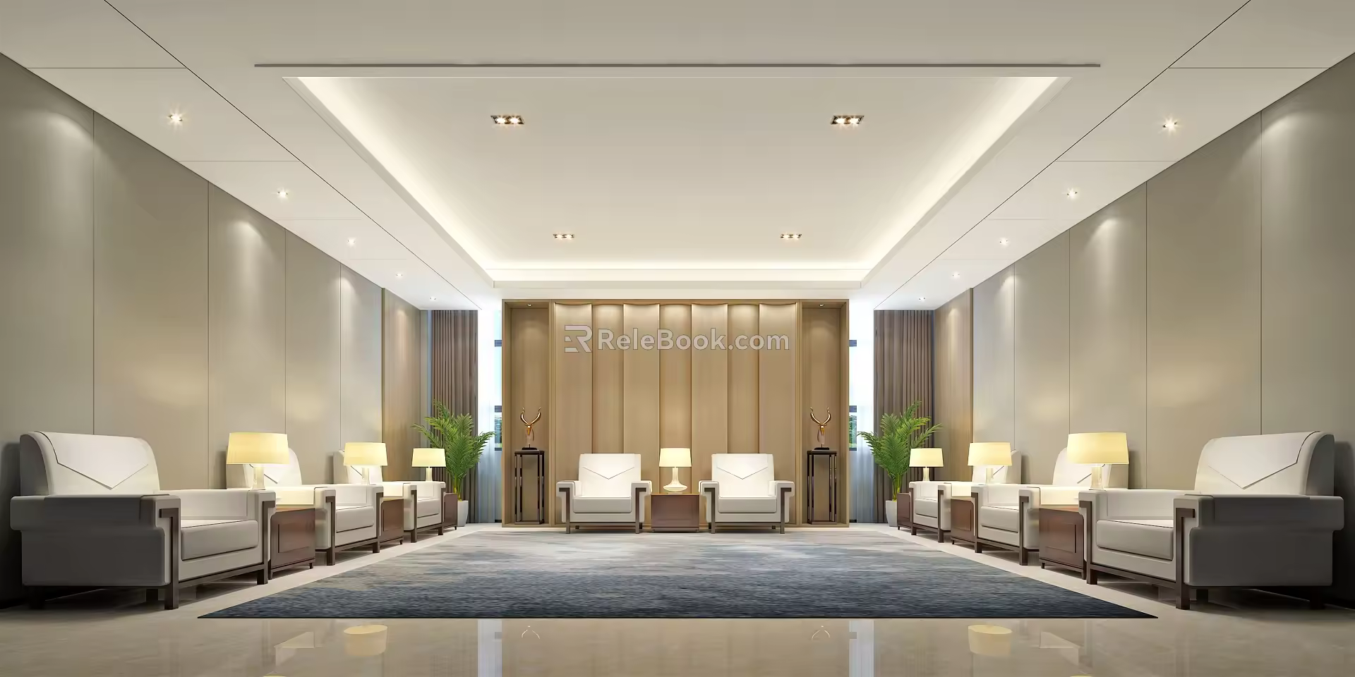 Modern Reception Room 3d model