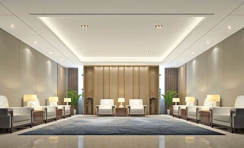 Modern Reception Room 3d model