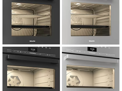 Modern Built in Oven Kitchen Appliance With Interior Shelf Design And Temperature 3d model