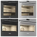 Modern Built in Oven Kitchen Appliance With Interior Shelf Design And Temperature