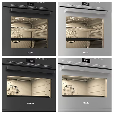 Modern Built in Oven Kitchen Appliance With Interior Shelf Design And Temperature 3d model