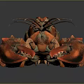 Vibrant Red Lobster With Glossy Shell And Open Claws On Black Surface