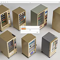Vending Machine Automatic Beverage Machine Vending Machine Freezer 3d model