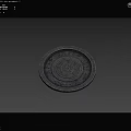 Carved Circular Stone Wood Decorative Plate With Intricate Patterns And Design