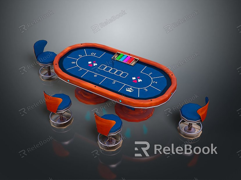 Roulette table gambling table gambling equipment items model