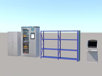 Modern filing cabinet tool cabinet shelf operating table 3d model