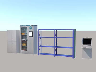 Modern filing cabinet tool cabinet shelf operating table 3d model Modern filing cabinet tool cabinet shelf operating table 3d model