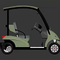 Light Green Small Electric Cart With Canopy Two Seats And Transparent Windshield
