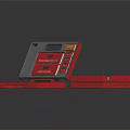 Red AED Emergency Kit Open Case Design With Internal Compartments And Labels
