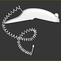 White Landline Phone With Coiled Cord And Keypad Design For Home Use