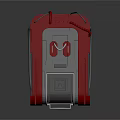 Red And Gray Equipment Case With Handle Locking Mechanism And Structural Design